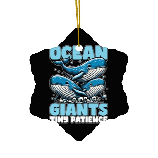 Whale Watching Ocean Giants Tiny Marine Animal Ceramic Ornaments