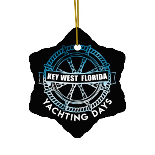 KEY-WEST FLORIDA YACHTING DAYS Sailing Outfit Ceramic Ornaments