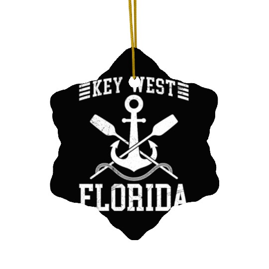 KEY-WEST FLORIDA Sailing Sunshine-State West Keys Ceramic Ornaments