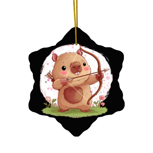 Not Today Cupid Funny Anti-Valentine's Day Ceramic Ornaments