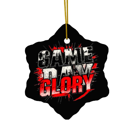 Game Day Glory Intense Bold Sports Design Ceramic Ornaments
