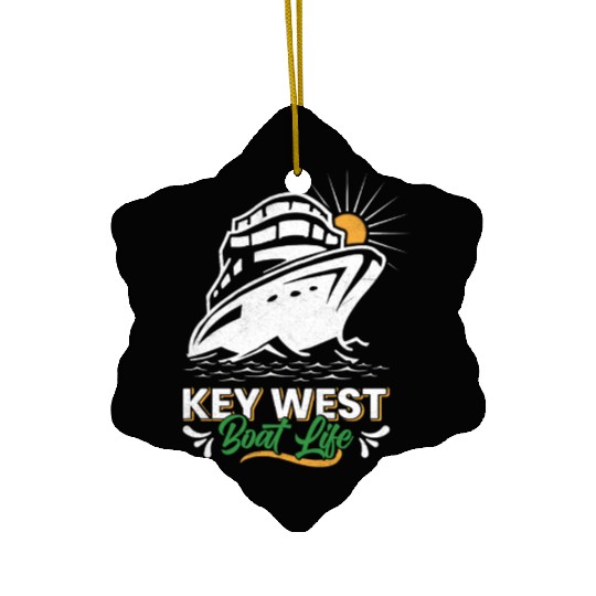 KEY-WEST BOAT LIFE Sailing Florida Keys West Keys Ceramic Ornaments