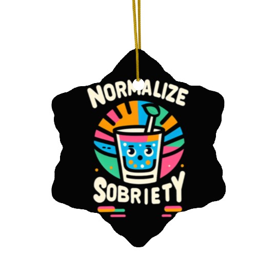Normalize Sobriety 9 Ceramic Ornaments