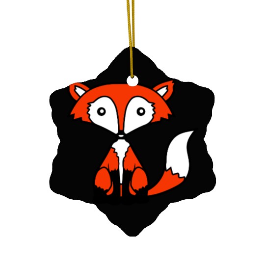 Red Fox Forest Animal Cunning Smart Cute Wild Dog Ceramic Ornaments