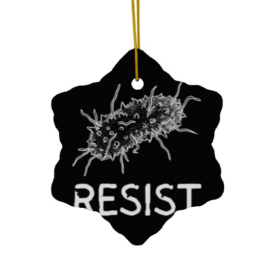 Bacteria Resist Design – Microbiology Science Art Ceramic Ornaments