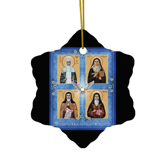 Women Doctors of the Church Ceramic Ornaments