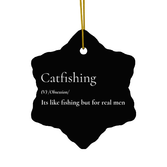 Catfishing Definition Ceramic Ornaments