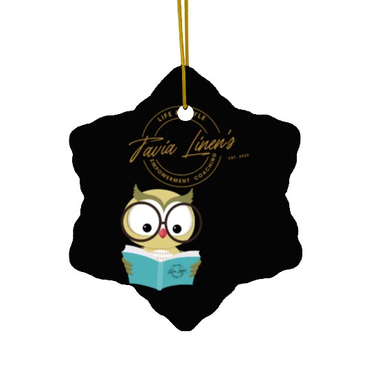 The Wise Coaching Owl Ceramic Ornaments by Tavia Linen