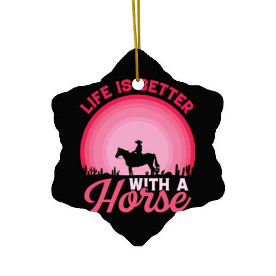 Just a Girl Who Loves Horses – Equestrian Lover Ceramic Ornaments