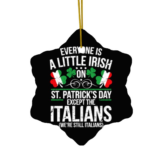 Italian St Patrick Day Funny Irish Shamrock Ceramic Ornaments