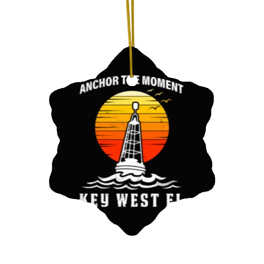 West Keys ANCHOR THE MOMENT KEY-WEST FL Ceramic Ornaments
