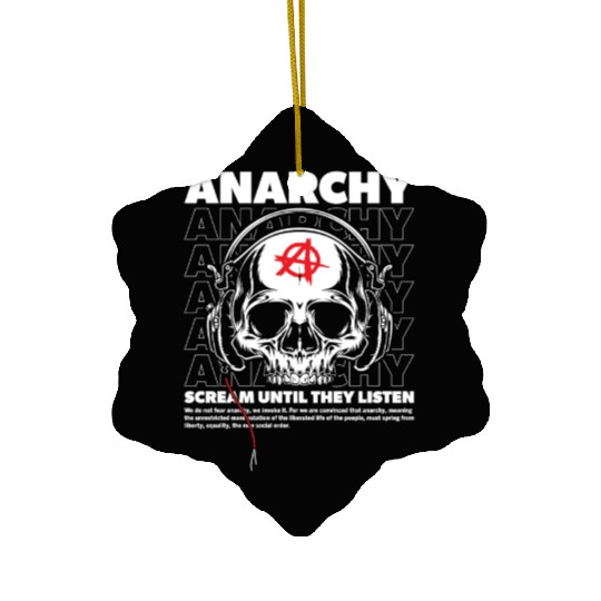 Anarchy Scream Until They Listen Punk Ceramic Ornaments