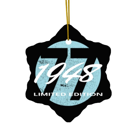 77th birthday men women 77 years 1948 vintage Ceramic Ornaments