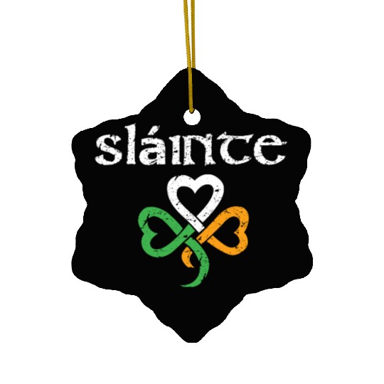 Slainte St Patricks Day Irish Cheers Good Health Ceramic Ornaments