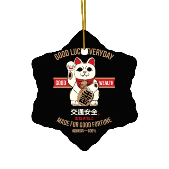 Maneki-neko (Lucky Cat) Ceramic Ornaments