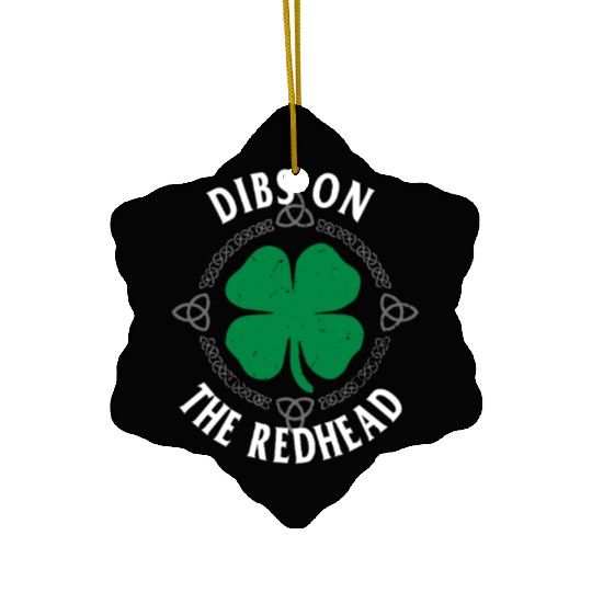 Dibs On The Red Head - St. Patrick's Day Humor Ceramic Ornaments