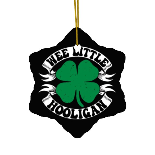 Wee Little Hooligan Cute St. Patrick's Day Irish S Ceramic Ornaments