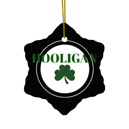 Hooligan with Clover Ceramic Ornaments