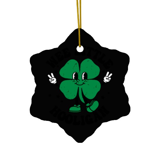 Wee Little Hooligan Cute St. Patrick's Day Irish S Ceramic Ornaments