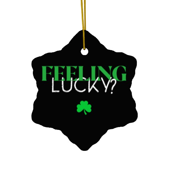 Feeling Lucky With Clover Ceramic Ornaments