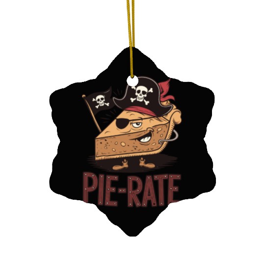 Pi-Rate, PI Pirate Fun for Math Lovers on Pi Day Ceramic Ornaments