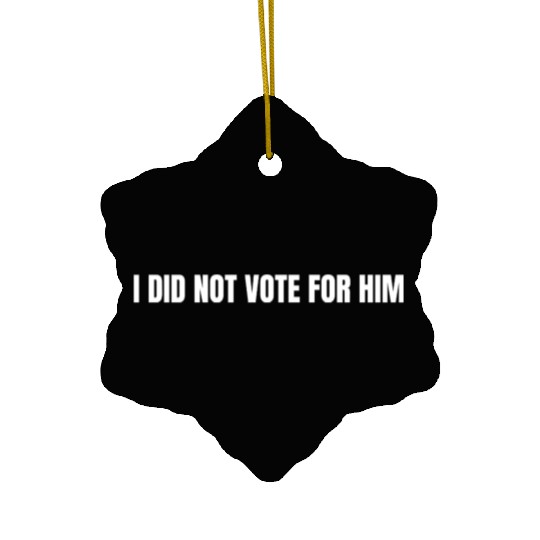 I Didn't Vote for Him, Anti-Trump, Liberal Ceramic Ornaments