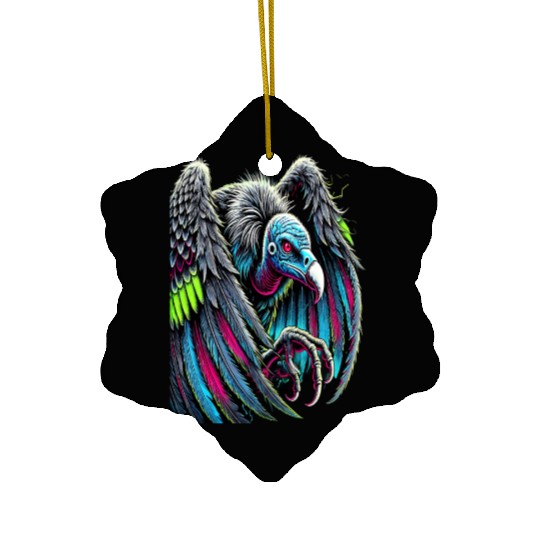 7D2D Inspired Neon Zombie Vulture Ceramic Ornaments