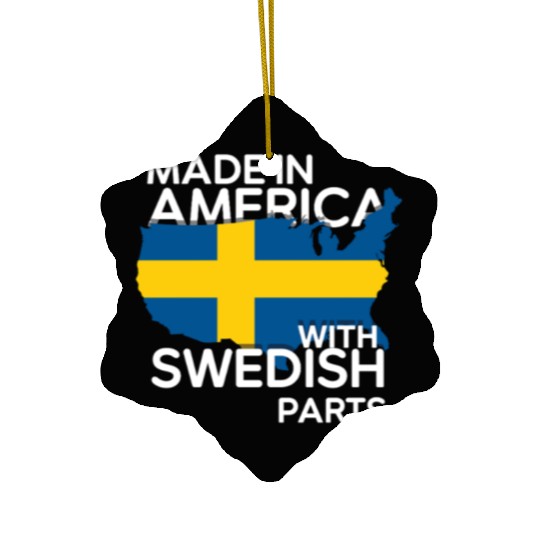 Made In America With Swedish Parts USA US Ceramic Ornaments