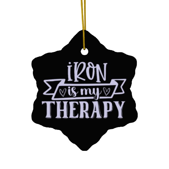 Iron My Therapy Motivational Gym Workout Fitness Ceramic Ornaments