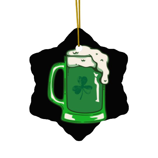 Green Beer Ceramic Ornaments