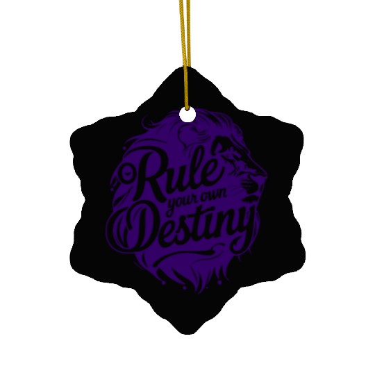 Rule Your Destiny Lion art & Design Ceramic Ornaments