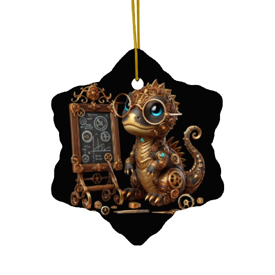 Steampunk Dragon Cute Baby Steampunk Dragon Art Ceramic Ornaments