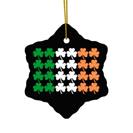 Ireland Shamrock Flag Ceramic Ornaments