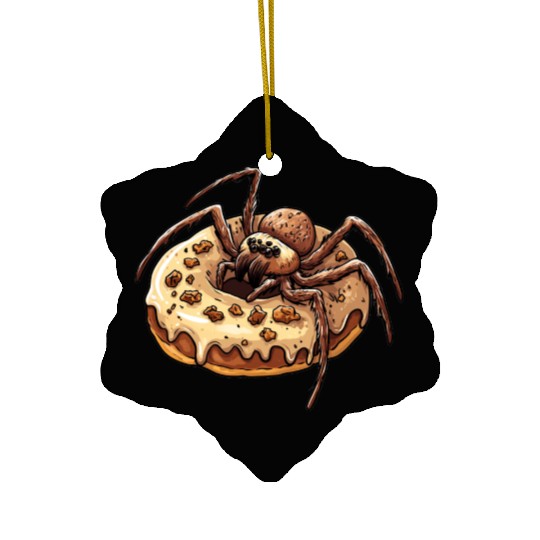 Donut Spider Funny Creative Motif Ceramic Ornaments