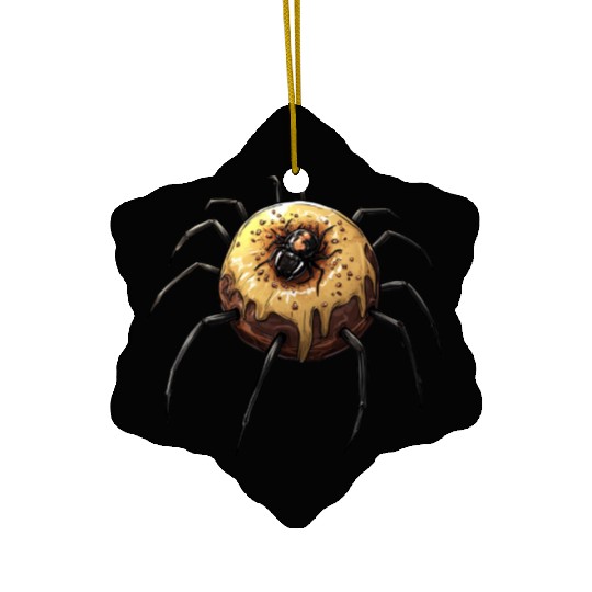 Donut Spider Funny Creative Motif Ceramic Ornaments