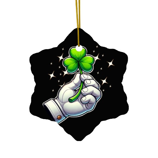 Shamrock St Petrick Ceramic Ornaments