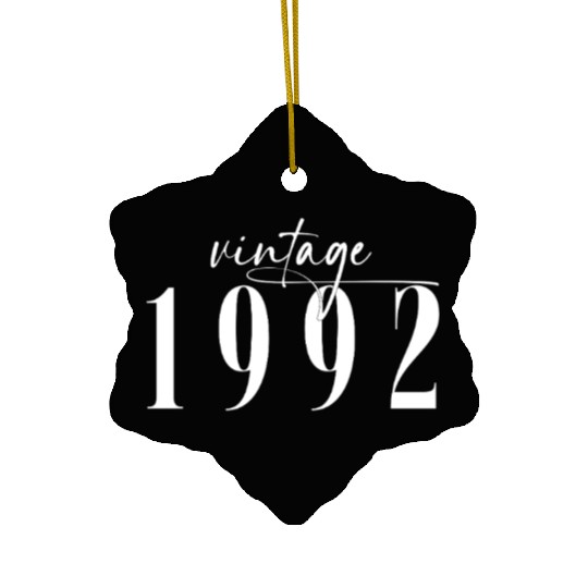 Vintage 1992 Elegant Minimalist Birthday Ceramic Ornaments