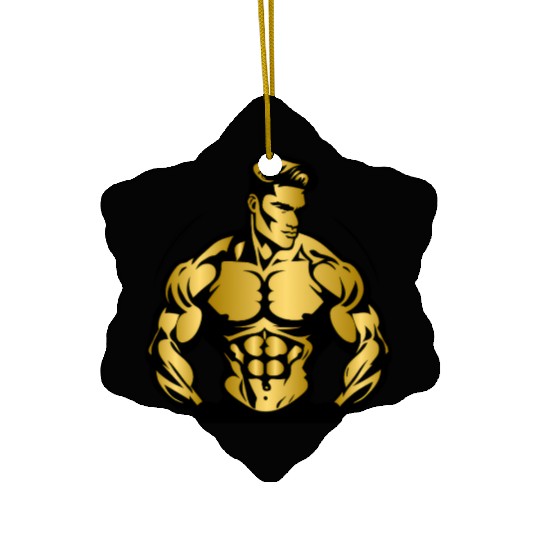 workout gym theme Ceramic Ornaments