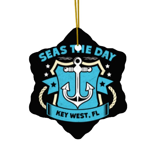 Key-West SEAS A DAY KEY-WEST SEAS Yachting Ceramic Ornaments