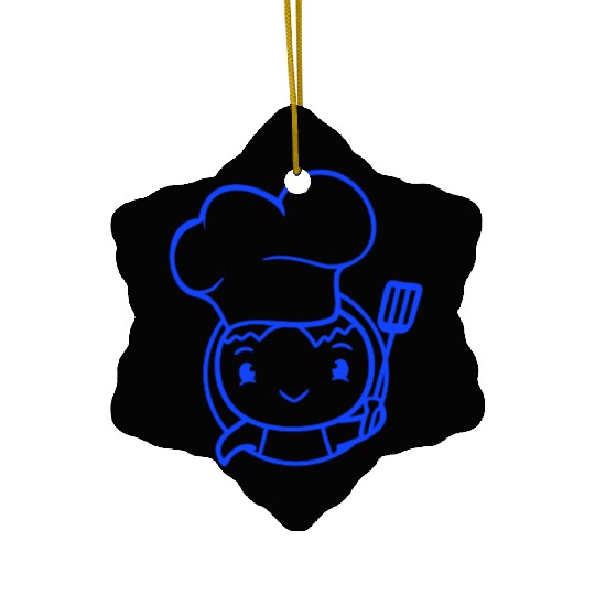 Bird Chef Cap Duck Delicious Hungry Eat Sweet Cute Ceramic Ornaments