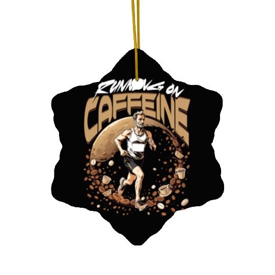 Marathon Marathoner Running On Caffeine Ceramic Ornaments