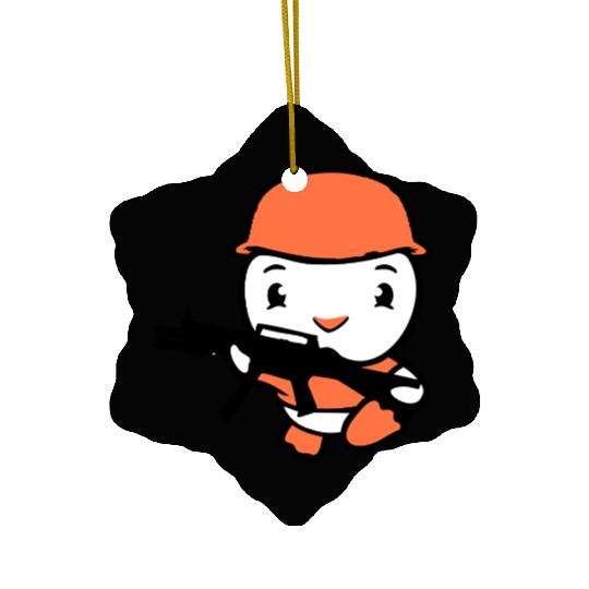 Duck Soldier Army Professional Soldier Helmet Cute Ceramic Ornaments