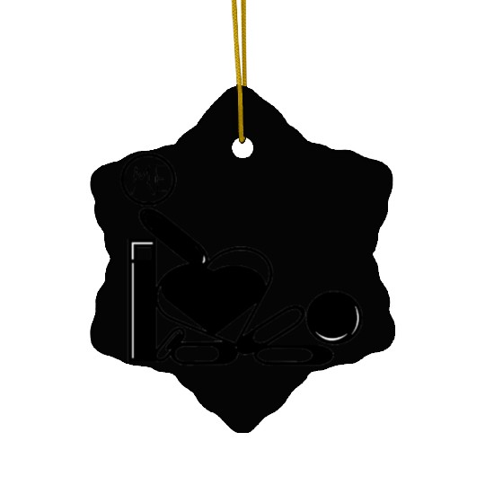 I Love Me Doing You – Abstract Graphic Design Ceramic Ornaments