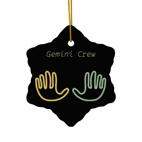 New, Original Gemini Symbol Ceramic Ornaments