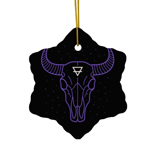 Earth Symbol Bull Skull | Mystic Minimal Art Ceramic Ornaments