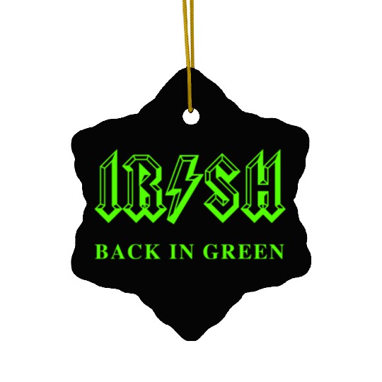 Irish Classic Rock - Back in Green Ceramic Ornaments