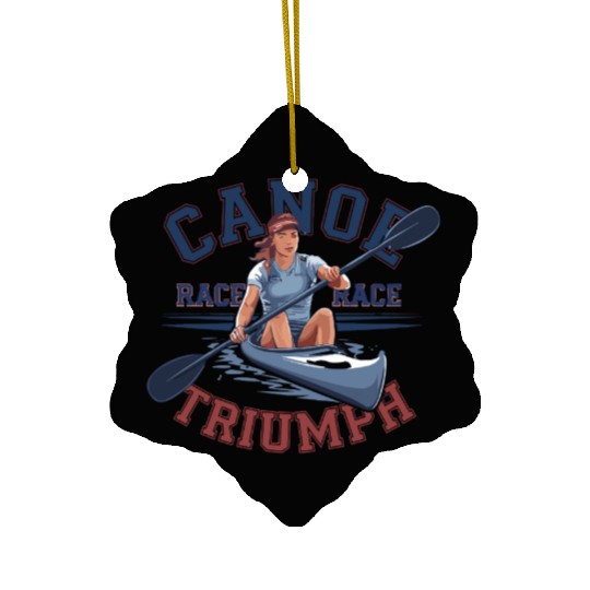 canoe race triumph Ceramic Ornaments