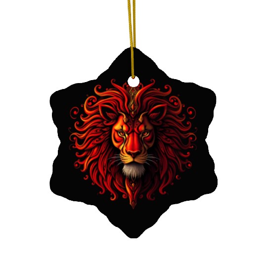lion face Ceramic Ornaments