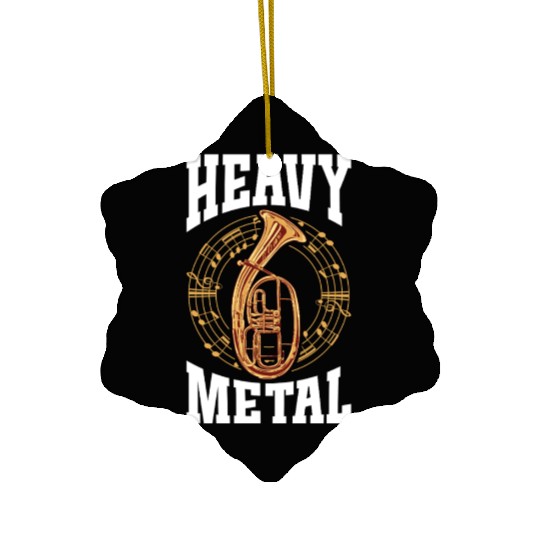 Heavy Metal Tenorhorn Musician Vibes Ceramic Ornaments