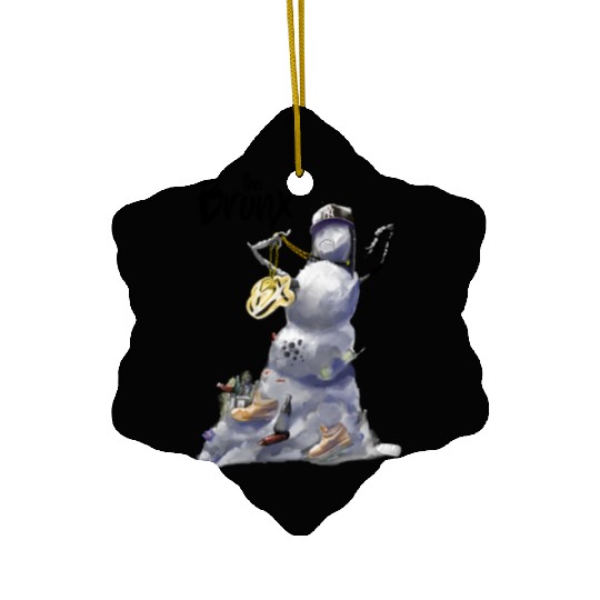 Bronx Snowman NYC Uptown Ceramic Ornaments